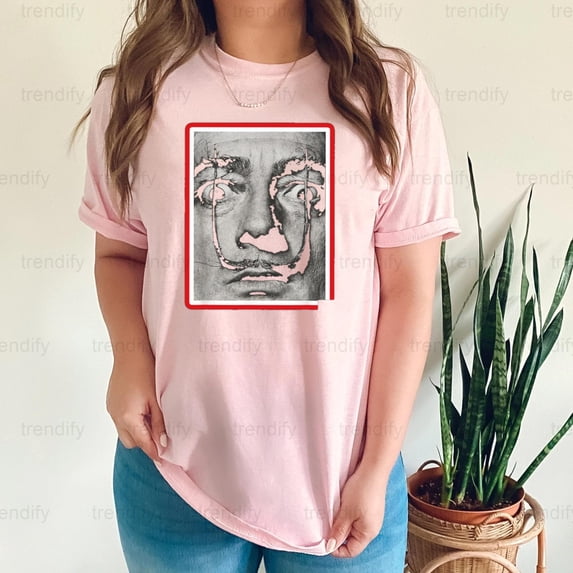 Dali's Black And White Art Themed Graphic Art Design Print Unisex T ...