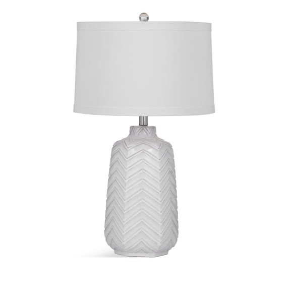 Dalia Ceramic Table Lamp in White by Bassett Mirror