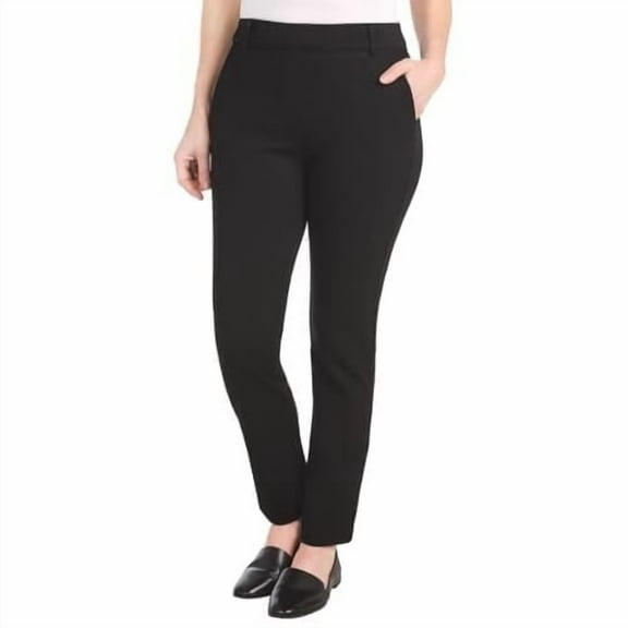 Dalia Ladies' Twill Ponte Pant with Pull-On (Black,Small)