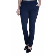 Dalia Ladies Twill Ponte Pant with Pull-On Narrow Leg, Navy, X-Large