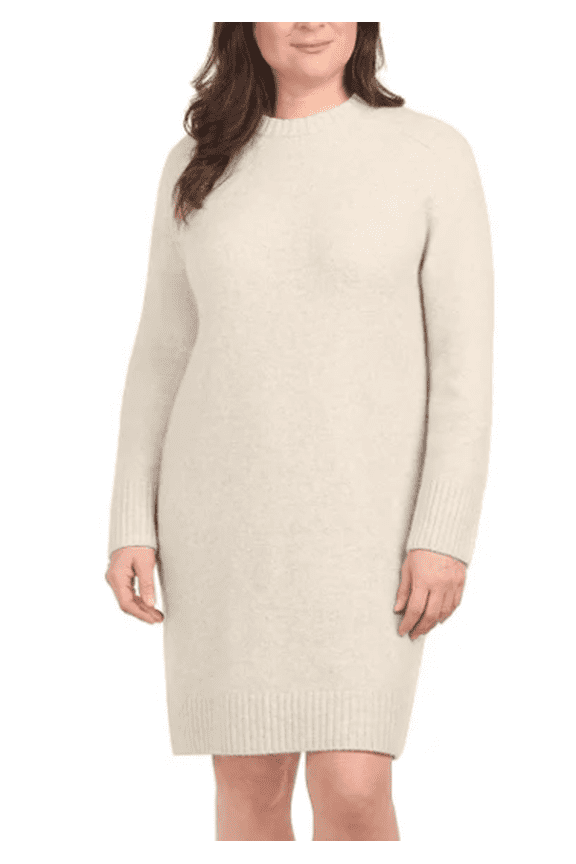 Women's Sweater Dress Beige Mix Small