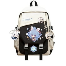 Dalicoter Genshin Impact Backpack Ganyu Anime Laptop Bookbag Student Backpack 3D Print School Bags Travel Backpack With Gift