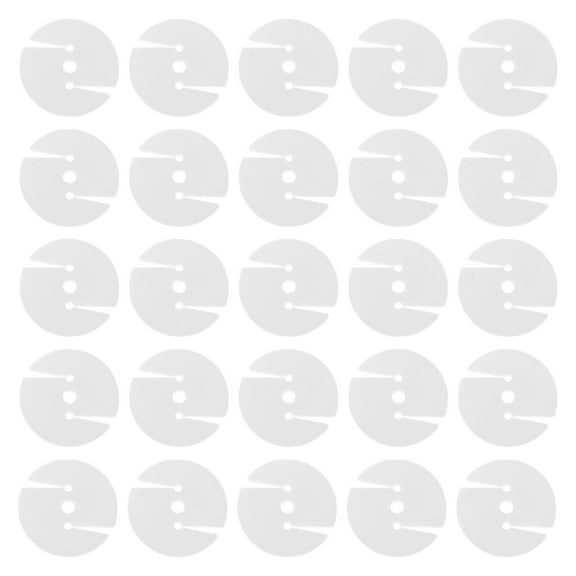 White Plastic Sofa Buttons with Three Holes for Home Use 100pcs