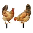 thumbnail image 1 of Masteelf 2Pcs Acrylic Chicken Shaped Garden Chicken Yard Sign For Homeowners, 1 of 10