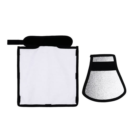 Dalidasy 2pcs Flash Diffuser Reflector Bend Bounce Flash Diffuser Reflector External Flashlight Camera Reflector for Speedlight, Universal Mount