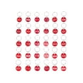 thumbnail image 1 of Dalidasy 30 Key Ring Label, Metal, Storage Label, Aluminum Plate, Plate, Used To Wear Pendant ( Red, 1- 30 ), 1 of 10
