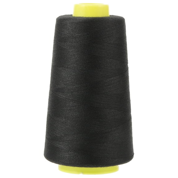 Dalidasy 40S/ 2 Black Sewing Thread All 100% Spun Polyester Overlock Cone Serger Cone Thread For Upholstery Canvas Drapery Beading Quilting