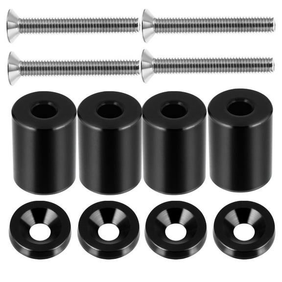 Dalidasy Hood Spacer Riser Universal Aluminium Alloy Car Hood Riser Bolts Washer Engine Hood Vent Supplies for Home Shop Black