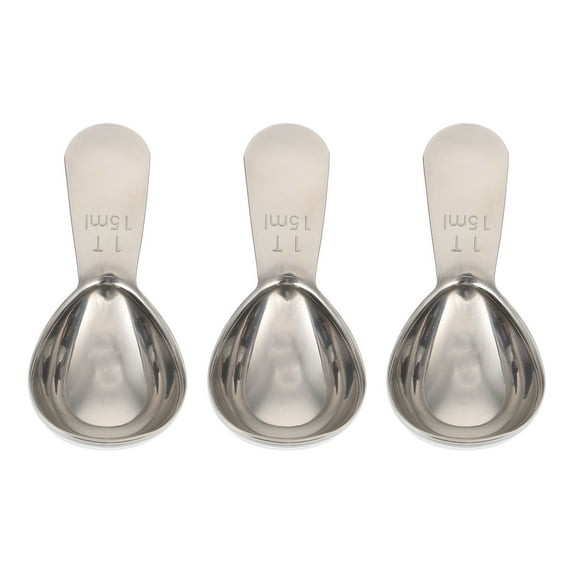 Dalidasy Measuring 15ml Teaspoons Scoop: 3pcs Short Handle Coffee Scoop Stainless Steel Tablespoon Dry and Ingredients