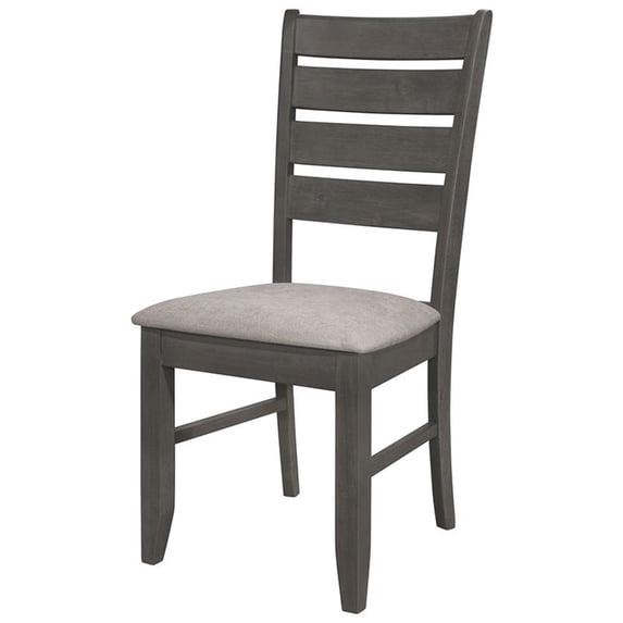 Dalila Wood Dining Side Chair Dark Grey