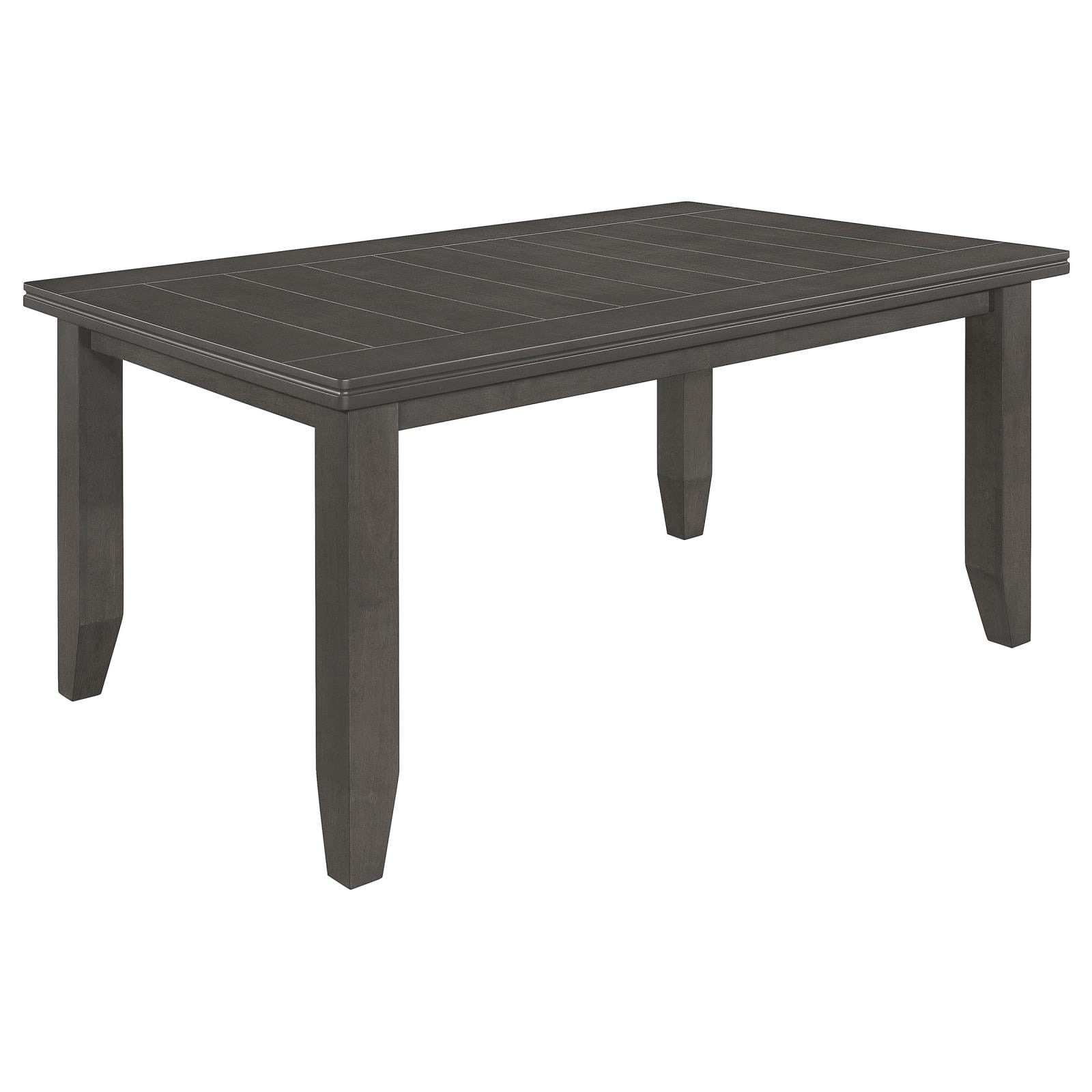 Dalila Dark Gray Reclaimed Wood Rectangular Dining Table