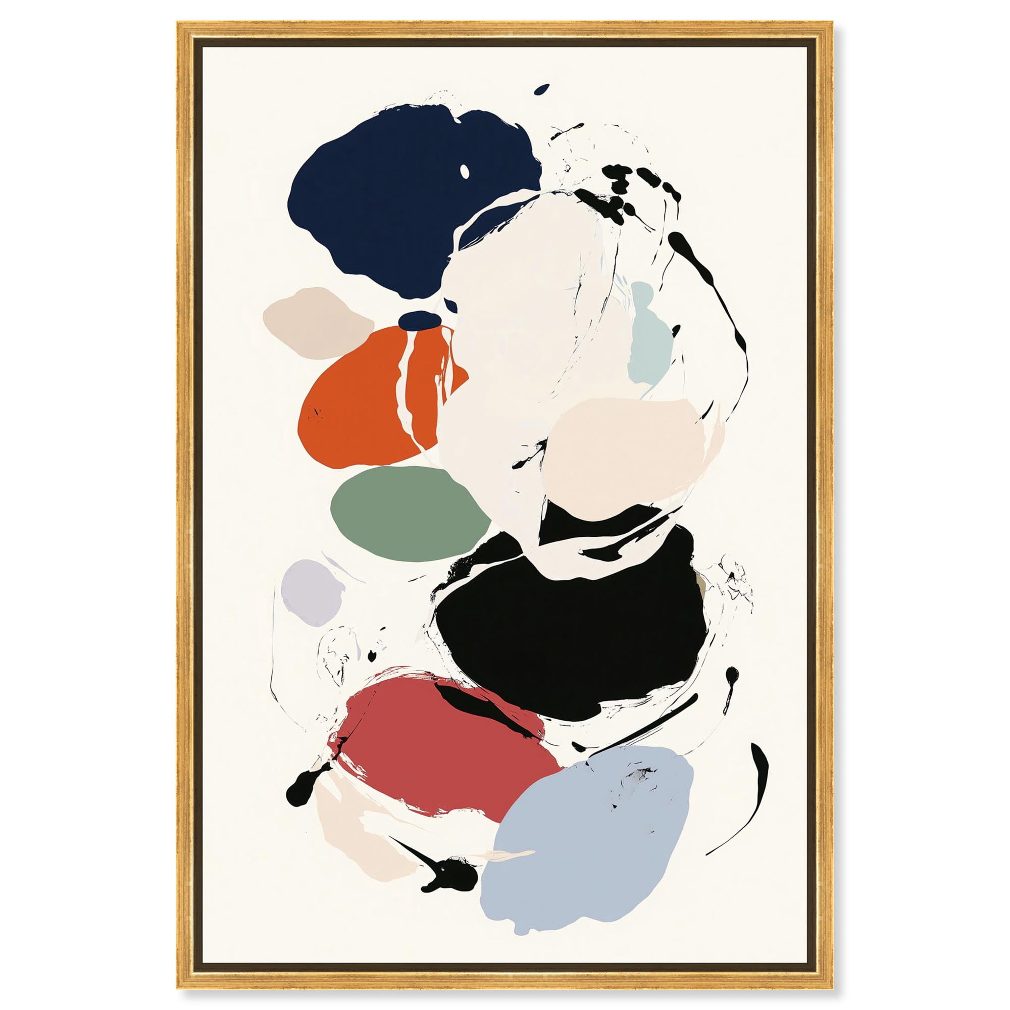 Dalio I Canvas Modern Wall Art by Art Remedy, Gold Frame, 36 x 54 ...
