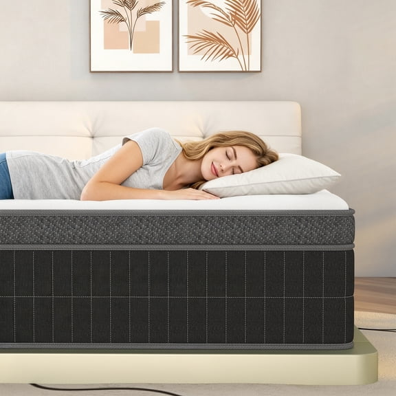 DalisTairy 10 inch Twin Size Mattress in a Box, Firm Hybrid Cooling Gel Memory Foam with Individually Pocket Coils,Medium Firm Feel