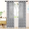 thumbnail image 1 of Dalisto Rope Textured Sheer Curtain Set of 2 with Grommet Top Header, 1 of 3