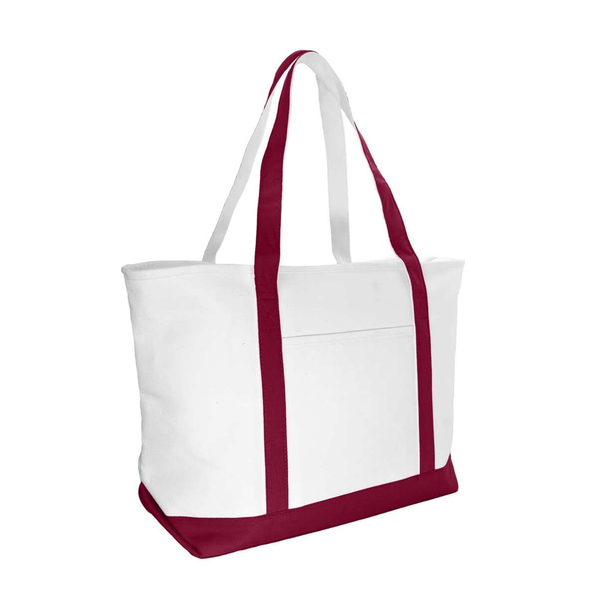 Dalix 23" Premium Shopping Tote Bag with Zip Handles, 24 oz. Durable