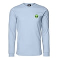 thumbnail image 1 of Dalix Alien Embroidered Cotton Classic Fit Long Sleeve Crewneck Tee Shirt Mens in Baby Blue XL X-Large, 1 of 5