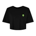 thumbnail image 1 of Dalix Alien Embroidered Cotton Relaxed Fit Flowy Short Sleeve Crewneck Tee Shirt Womens in Black 2XL XX-Large, 1 of 5
