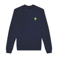 thumbnail image 1 of Dalix Alien Embroidered Fleece Crewneck Long Sleeve Sweatshirt Mens in Heather Navy XL X-Large, 1 of 5