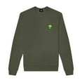 thumbnail image 1 of Dalix Alien Embroidered Fleece Crewneck Long Sleeve Sweatshirt Mens in Military Green XL X-Large, 1 of 5