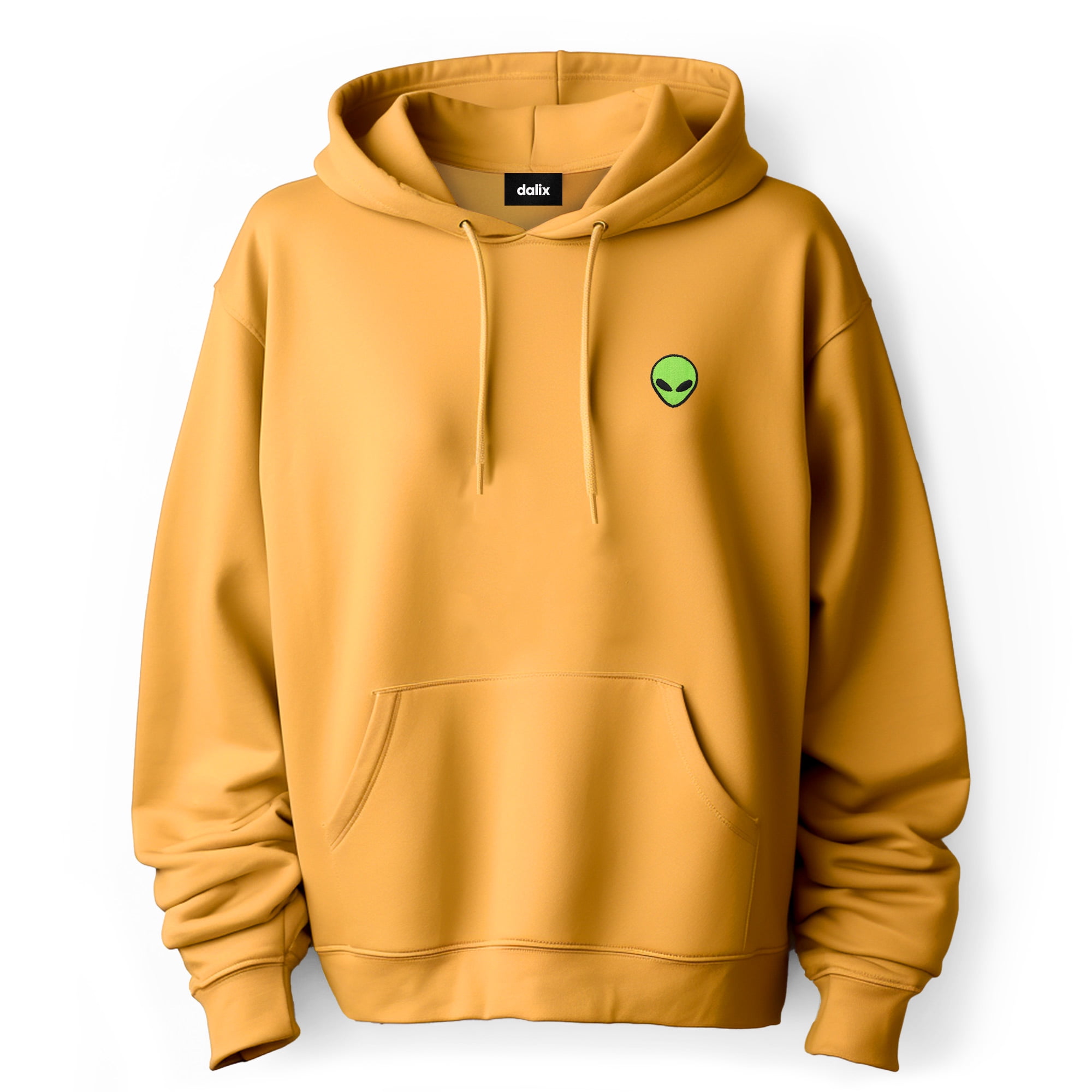 Dalix Alien Embroidered Fleece Zip Hoodie Cold Fall Winter Mens in