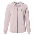 thumbnail image 1 of Dalix Alien Embroidered Fleece Zip Washed Hoodie Cold Fall Winter Women in Blush S Small, 1 of 5