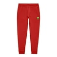 thumbnail image 1 of Dalix Alien Embroidered Jogger Pant Soft Fleece Relaxed Fit Lounge Mens in Red M Medium, 1 of 5