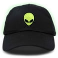 thumbnail image 1 of Dalix Alien Embroidered UFO Dad Hat Cotton Baseball Cap Adjustable Mens in Black, 1 of 5