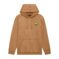 thumbnail image 1 of Dalix Alien Embroidery Washed Hoodie Sweatshirt Hoodie Fleece Relaxed Fit Lounge Mens in Camel XS X-Small, 1 of 5
