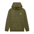 thumbnail image 1 of Dalix Alien Embroidery Washed Hoodie Sweatshirt Hoodie Fleece Relaxed Fit Lounge Mens in Olive M Medium, 1 of 1