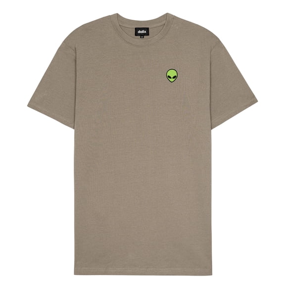Dalix Alien Heavyweight Soft Tee Short Sleeve Cotton Shirt Mens in Latte 2XL XX-Large