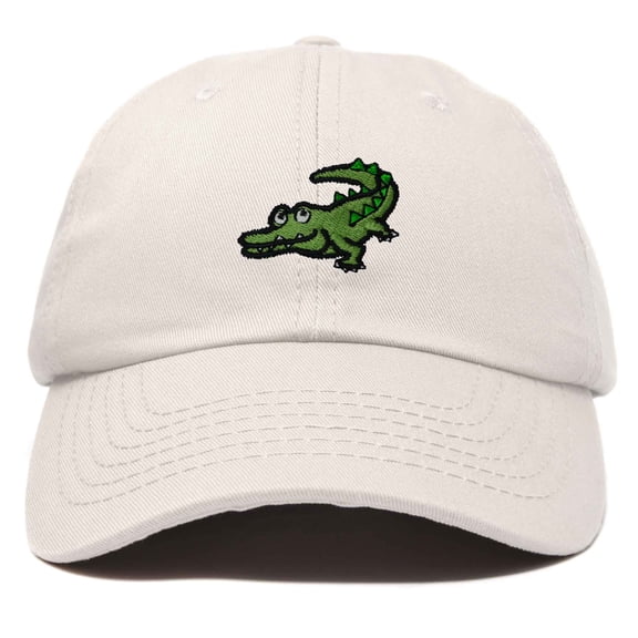 Dalix Alligator Cap Embroidered Mens Cotton Dad Hat Baseball Hat in Beige