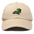 thumbnail image 1 of Dalix Alligator Cap Embroidered Mens Cotton Dad Hat Baseball Hat in Khaki, 1 of 5