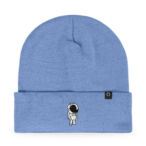Dalix Astronaut Embroidered Beanie Warm Winter Space Cadet Knit Hat for Men in Periwinkle