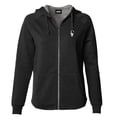 thumbnail image 1 of Dalix Astronaut Embroidered Fleece Zip Washed Hoodie Cold Fall Winter Women in Black XS X-Small, 1 of 5