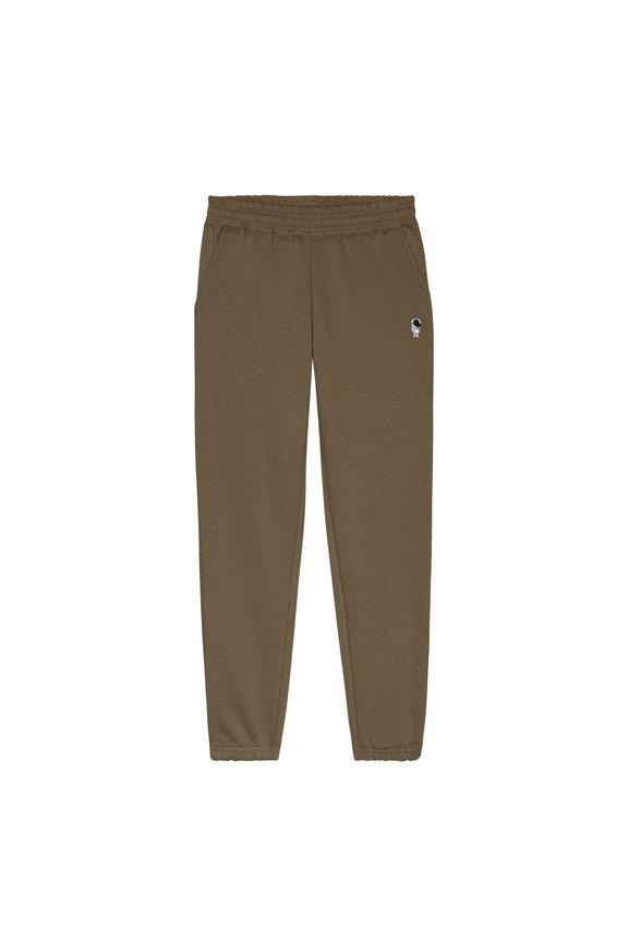 Astronaut Embroidered Sweatpant Heavy Weight Fleece Relaxed Fit Lounge Mens in Desert Taupe L Large