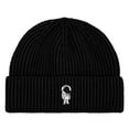 thumbnail image 1 of Dalix Astronaut Fisherman Beanie Hat Winter Knit Cuffed Watch Cap Mens in Black, 1 of 5