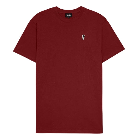 Dalix Astronaut Heavyweight Soft Tee Short Sleeve Cotton Shirt Mens in Brick Red 3XL XXX-Large