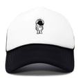 thumbnail image 1 of Dalix Astronaut Spaceman Embroidered Trucker Hat in Black White, 1 of 3