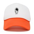 thumbnail image 1 of Dalix Astronaut Spaceman Embroidered Trucker Hat in Orange White, 1 of 3
