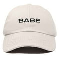 thumbnail image 1 of Dalix Babe Embroidered Cotton Baseball Cap Adjustable Dad Hat Womens in Beige, 1 of 5