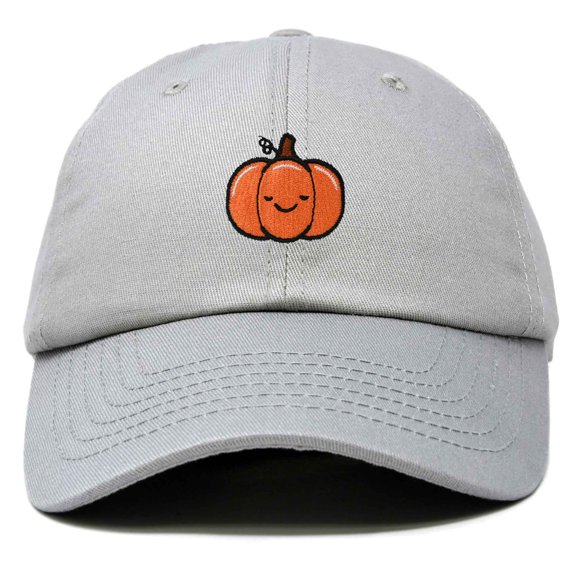 Dalix Baby Pumpkin Embroidered Cotton Baseball Cap Adjustable Dad Hat Womens in Gray