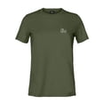 thumbnail image 1 of Dalix Be Kind Embroidered Cotton Relaxed Fit Short Sleeve Crewneck Tee Shirt Women in Military Green S Small, 1 of 5
