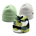 thumbnail image 1 of Dalix Beanie Soft Knit 3 Pack Stretch Skully Warm Winter Ski Light Green Forest Camo Light Gray, 1 of 5