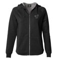 thumbnail image 1 of Dalix Black Cat Embroidered Fleece Zip Washed Hoodie Cold Fall Winter Women in Black 2XL XX-Large, 1 of 5