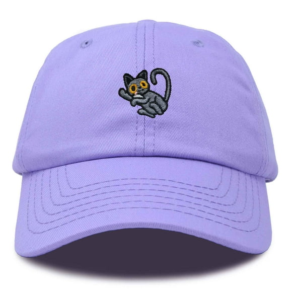 Dalix British Shorthair Cat Cotton Dad Hat Adjustable Cute Cat Lover Baseball Cap for Casual Wear Womens in Lavender