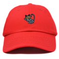 thumbnail image 1 of Dalix British Shorthair Cat Cotton Dad Hat Adjustable Cute Cat Lover Baseball Cap for Casual Wear Womens in Red, 1 of 5