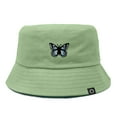 thumbnail image 1 of Dalix Butterfly Cotton Bucket Hat Lightweight Outdoor Travel Beach Everyday Womens in Turf Green XL X-Large, 1 of 5