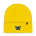 thumbnail image 1 of Dalix Butterfly Embroidered Beanie Insect Warm Winter Knit Hat for Women in Yellow, 1 of 5