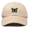 thumbnail image 1 of Dalix Butterfly Embroidered Cap Cotton Baseball Hat Garden Womens in Khaki, 1 of 5