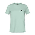 thumbnail image 1 of Dalix Butterfly Embroidered Cotton Relaxed Fit Short Sleeve Crewneck Tee Shirt Women in Dusty Blue XL X-Large, 1 of 5